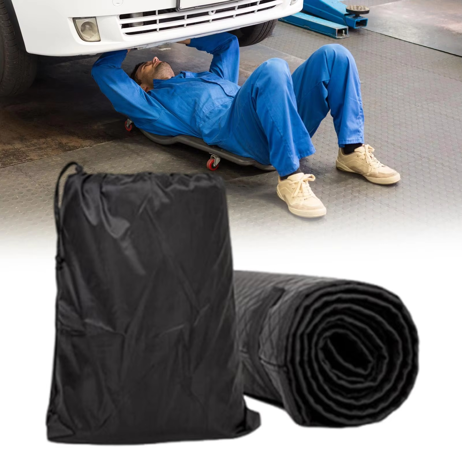 Garage Creeper Roller - Rolling Anti-Skid Repair Mat Portable Repair