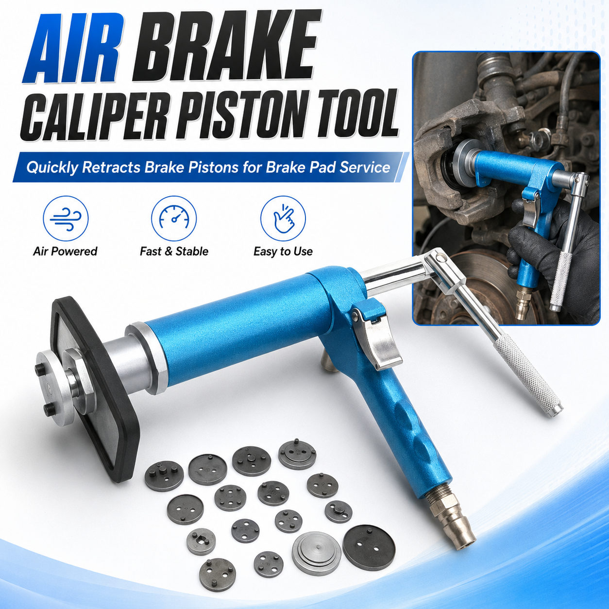 Spring Compressor Tool - Pneumatic Disc Brake Piston Compressor Tool