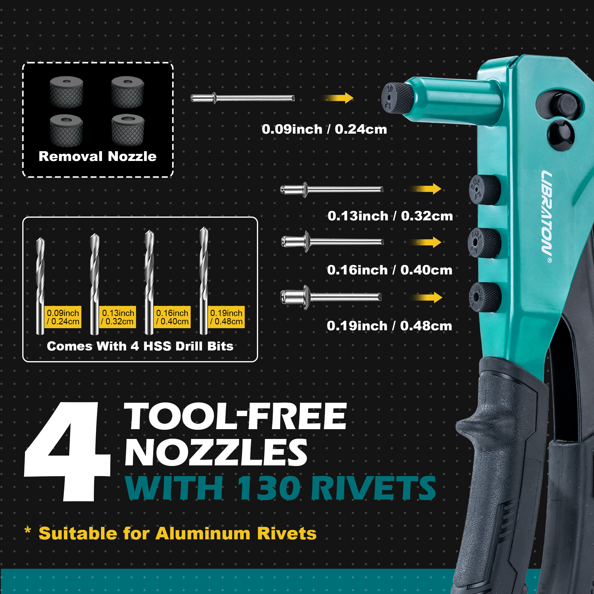 Libraton Rivet Gun Kit with 13 - Rivet Gun Air 리뷰 및 가격