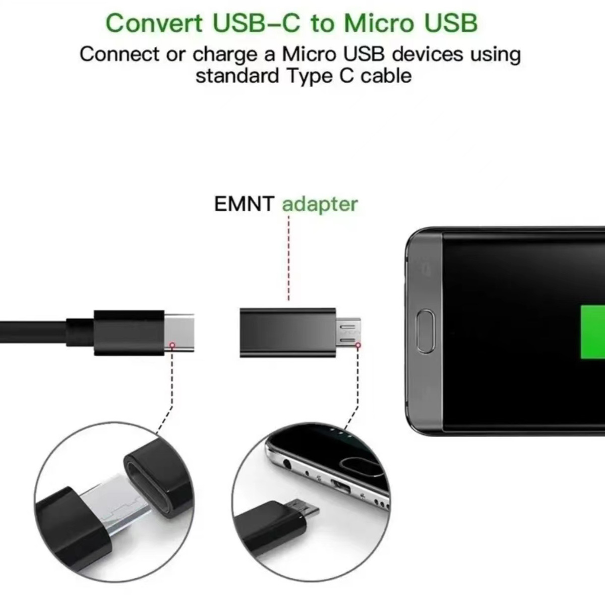 USB Type C Female to Micro USB - Transmission Jack Adapter 리뷰 및 가격