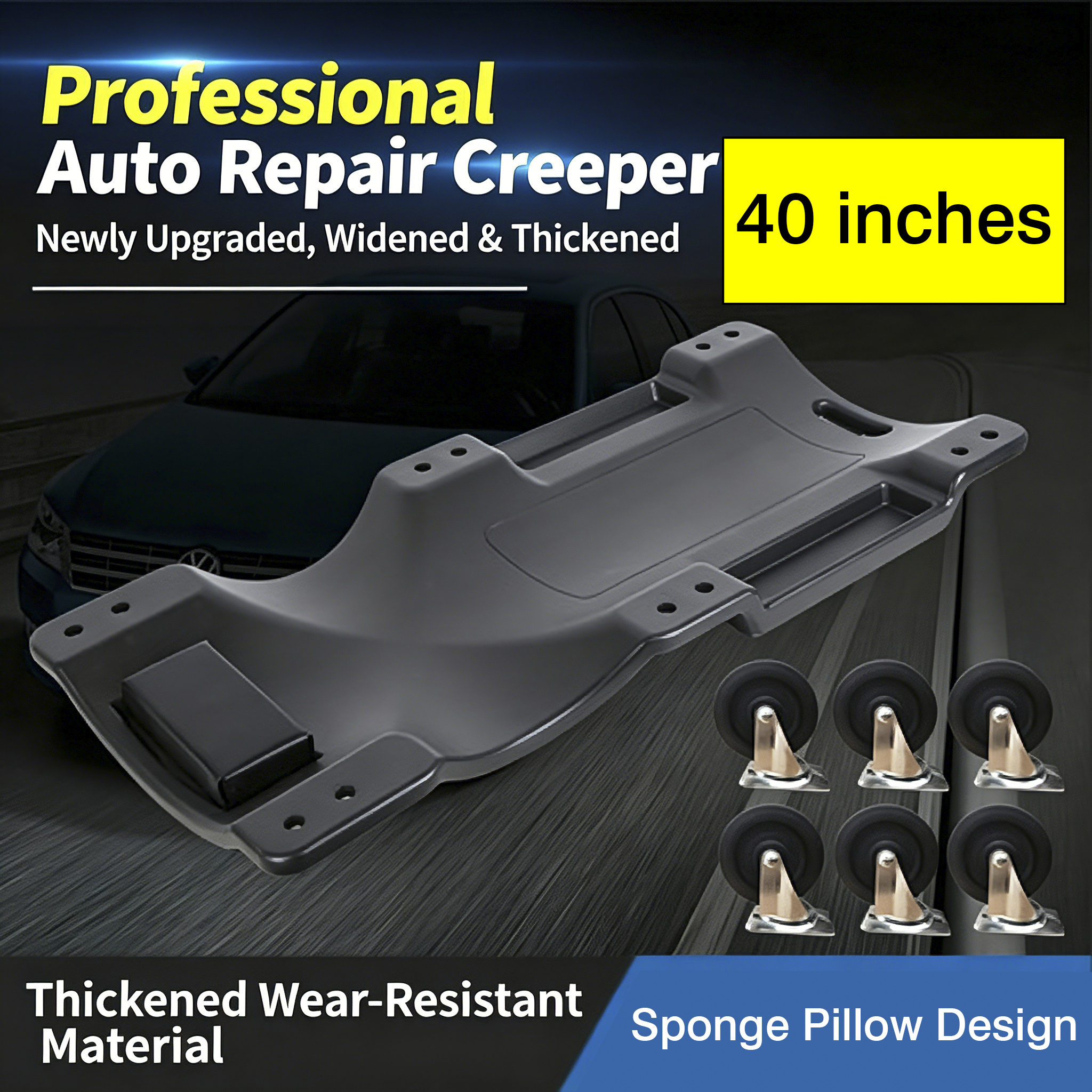 40 inch Car Repair Lying Board - Garage Creeper Roller 리뷰 및 가격