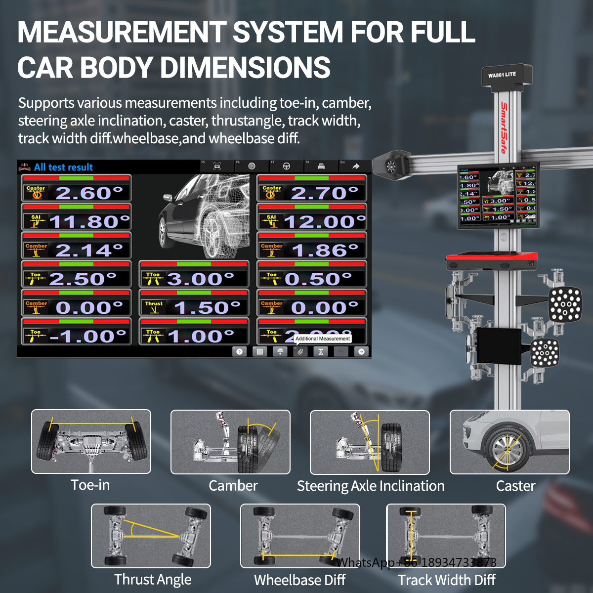 WA861 Lite 3D Automotive Wheel - Wheel Alignment Machine 리뷰 및 가격
