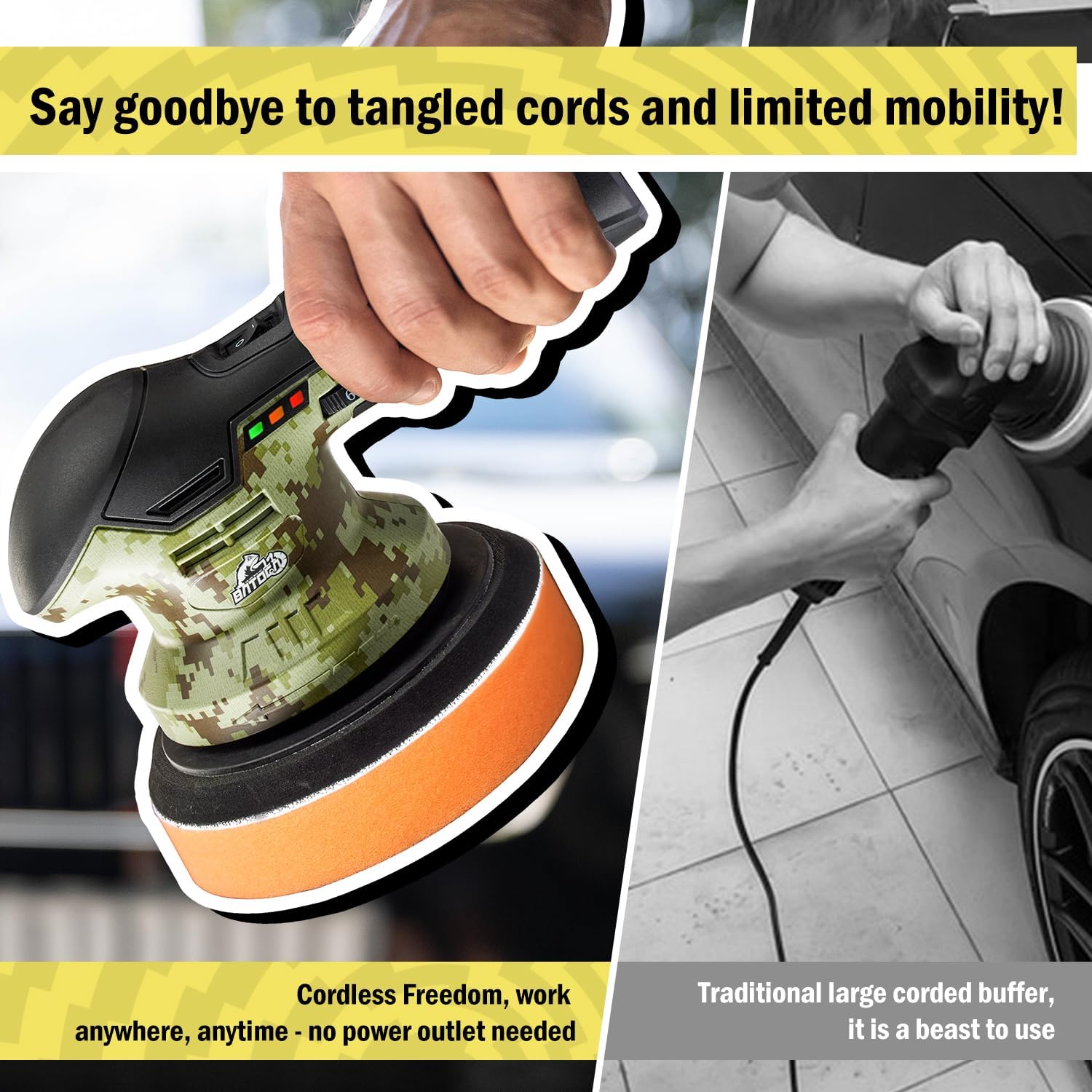 Cordless Car Buffer Polisher,  - Orbital Polisher Da 리뷰 및 가격